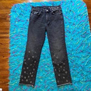 Punk emo grunge embellished pants size 2